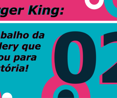 Sobre um fundo rosa e azul claro com semi-círculos brancos, azuis e rosas, há o texto 