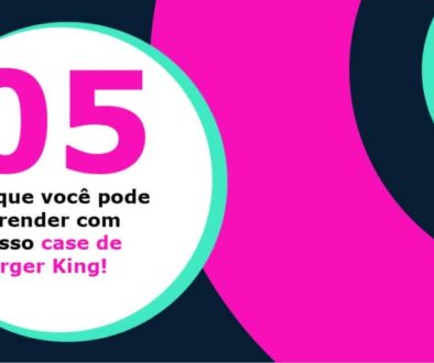 Imagem retangular com círculos concêntricos azul, rosa e cinza. No canto esquerdo há um círculo branco com o texto 